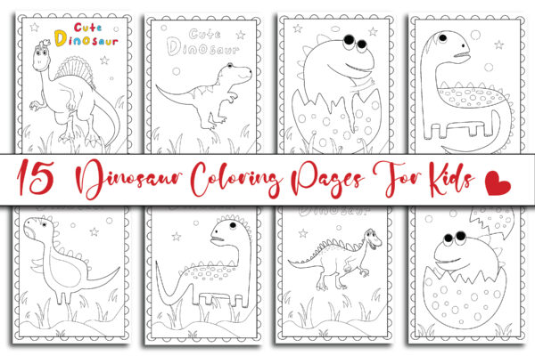 Dinosaur Drawing Coloring pages