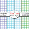 Mockup Pastel Plaids Seamless Digital Scrapbook Printable Paper | Digital Paper | Easter | Spring Plaids | Soft Plaids | Colorful | Plaid Pattern