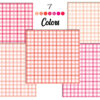 Print Gingham Pastel & Soft Colors Digital Paper Set-035