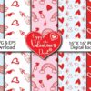 Mockup Valentine’s Watercolor Seamless Pattern