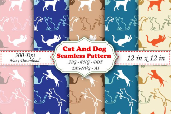 Mockup new-01 Cute Cat Pattern Floral Design