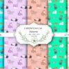 Mockup new-01 Cats Seamless Pattern Digital File Commercial Use Flowers Repeat Pattern For Fabric Cat Flowers Repeat Pattern-054