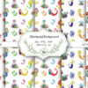 Mockup new Mermaid Pattern Seamless Digital Papers
