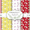 Mockup new happy unicorn digital paper, cute unicorn seamless pattern, kids seamless, baby girl fabric pattern