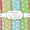 Mockup new Unicorns Pastel Colors Digital Papers 300 DPI Maximum Quality, unicorn scrapbook, unicorn printables paper designs