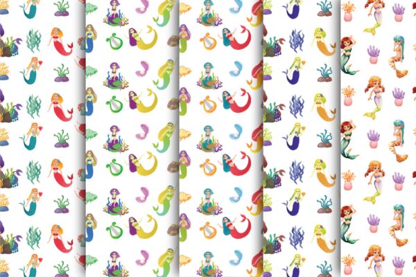 Mockup new-02 Mermaid Pattern Seamless Digital Papers-061