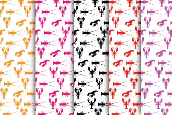 Mockup new-02 Crustacean Craft Paper Printable Crab Lobster Background Digital Paper-065