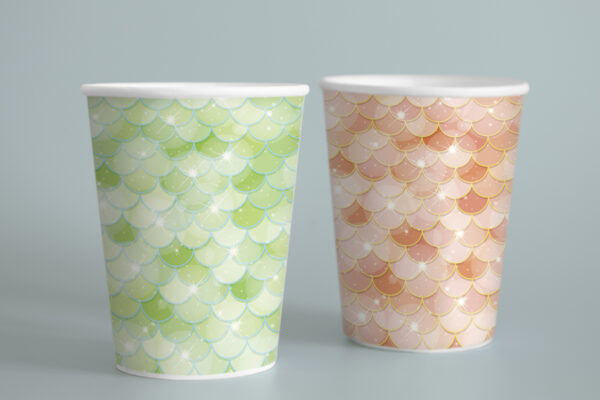 Simple paper coffee cup design mockup Mermaid Seamless Digital Paper | Underwater Background Pattern-048