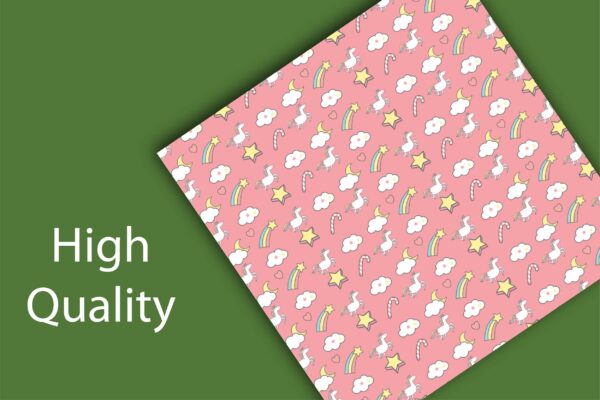 Mockup new-03 happy unicorn digital paper, cute unicorn seamless pattern, kids seamless, baby girl fabric pattern-063