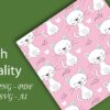 Mockup new-04 Cat Lovers Floral Seamless Repeat Pattern-050