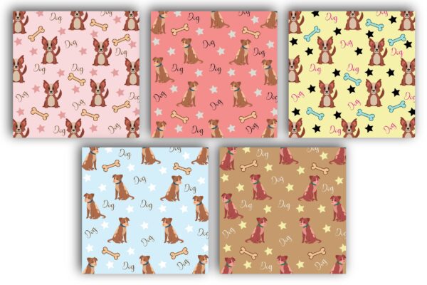 Dogs Seamless Pattern, Puppy Digital Paper-053