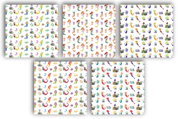 Mockup new-04 Mermaid Pattern Seamless Digital Papers-061