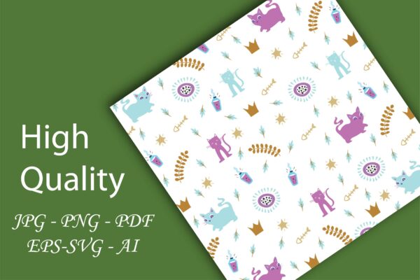 Mockup new-05 Mermaids Seamless Digital Papers, Mermaid Patterns-049