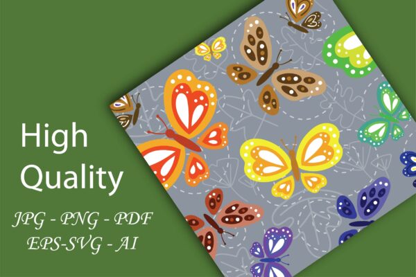 Mockup new-05 Seamless Watercolor Butterflies Digital Paper, Butterfly Blooms Seamless Pattern-052