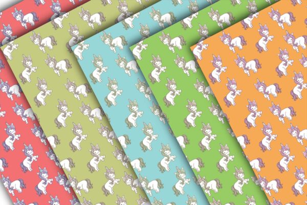 Mockup new-05 Unicorns Pastel Colors Digital Papers 300 DPI Maximum Quality, unicorn scrapbook, unicorn printable paper designs-064