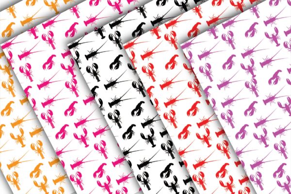Mockup new-05 Crustacean Craft Paper Printable Crab Lobster Background Digital Paper-065