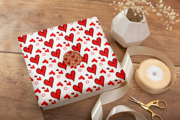 Mockup1 Watercolor Hearts Digital Paper, Seamless Valentine Printable-044