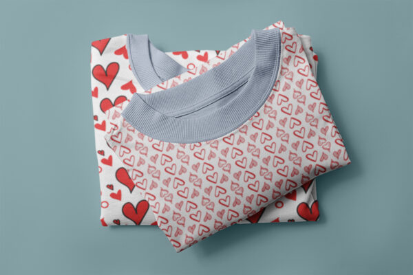 Mockup4 Watercolor Hearts Digital Paper, Seamless Valentine Printable-044