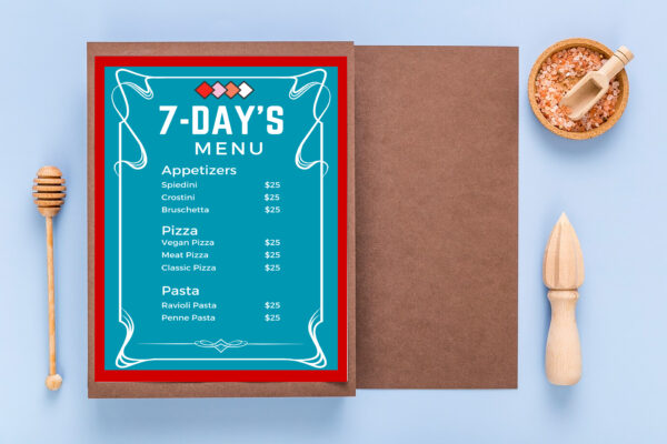 Mockup_1 (3) Digital Restaurant Menu Flyer Template, Food Menu Template, Cafe Menu-RM02