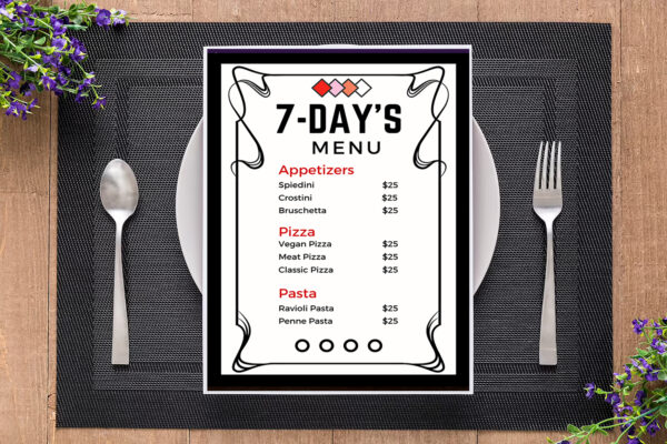 Mockup_1 (9) Restaurant Menu Template, Food Menu Template, Canva Editable Menu-RM01