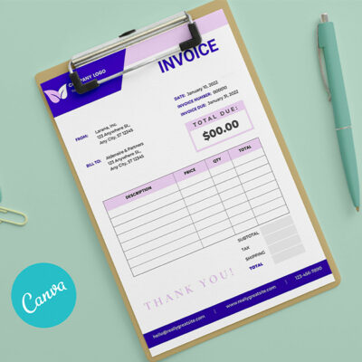 Modern Printable Invoice Template