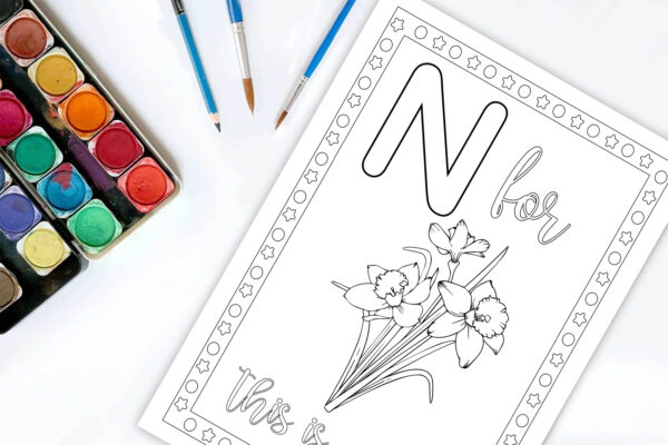 Baby's First ABC Animals Book, Alphabet Coloring Pages, Baby Shower Coloring Pages, Baby Shower Keepsake Activity