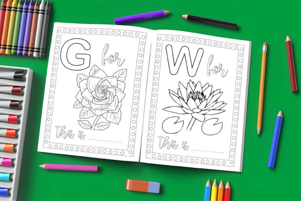Baby's First ABC Animals Book, Alphabet Coloring Pages, Baby Shower Coloring Pages, Baby Shower Keepsake Activity