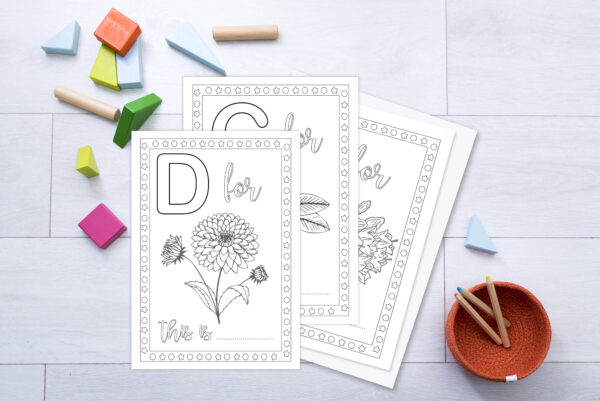 Baby's First ABC Animals Book, Alphabet Coloring Pages, Baby Shower Coloring Pages, Baby Shower Keepsake Activity
