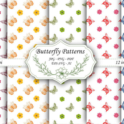 Seamless Pattern, Floral Seamless Design,Butterfly Pattern,Digital Paper,Digital backgrounds,Paper Crafts,Striped Paper,Pattern Papers,Pattern, background