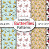 Spring Butterfly Seamless Paper