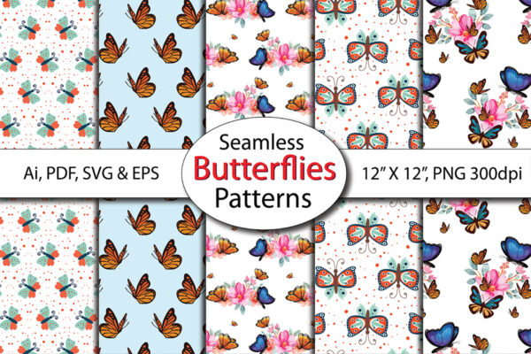 1 butterfly digital paper