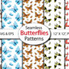 Boho Butterfly Seamless Pattern
