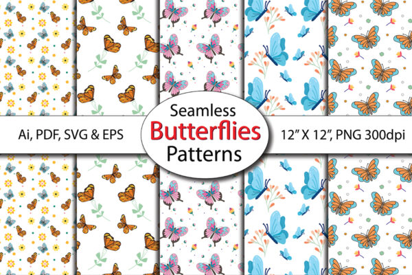 1 Seamless Floral Magic Fairy Theme