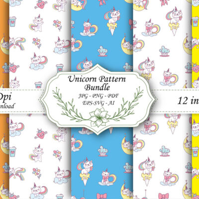 Mockup new Unicorn Seamless Pattern
