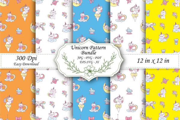 Mockup new Unicorn Seamless Pattern