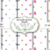 Butterfly Digital Papers Set