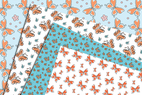 Butterfly digital Seamless Pattern-P06