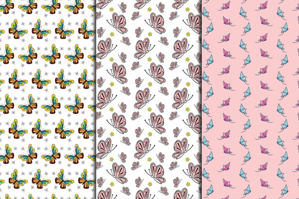 Butterfly pattern printable butterfly background-P07