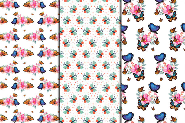 2 Seamless Pattern, Commercial Use, Scrapbooking, Digital Download-P010