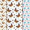 Butterflies & Floral Magic Fairy Theme Seamless Pattern-P017