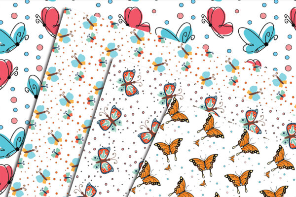 Butterflies Seamless Pattern Dreamy Craft Projects-P019