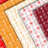 Valentine Red & Pink Seamless Patterns Set | Hearts, Bows, Flowers, Argyle Digital Paper-020