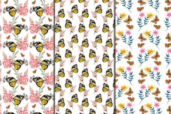 5_Mockup Seamless Patterns Digital Download, Floral Digital Paper, Sublimation Crafts-P02