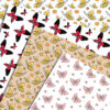 Butterfly pattern printable butterfly background pastel neutral bright butterfly clipart-05
