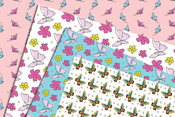 Butterfly pattern printable butterfly background-P07