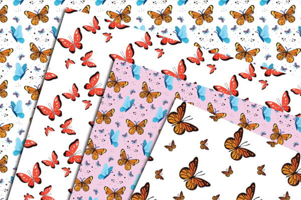 Boho Butterfly Seamless Pattern-P013