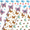 Butterflies & Floral Magic Fairy Theme Seamless Pattern-P017