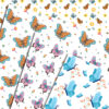 3 Seamless Floral Magic Fairy Theme Whimsical Journal and Dreamy Craft Projects-P018