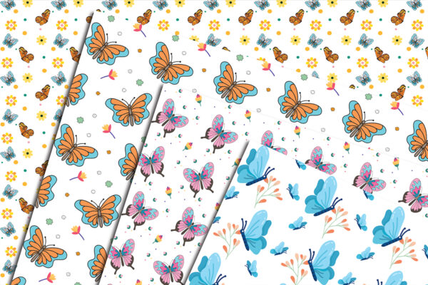 3 Seamless Floral Magic Fairy Theme Whimsical Journal and Dreamy Craft Projects-P018