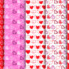 Valentines Themed Digital Papers, Valentine Seamless Digital Paper Bundle-011